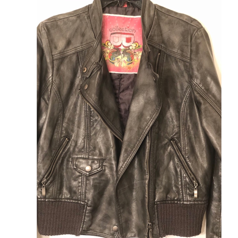Collection B Faux Leather Moro Jacket